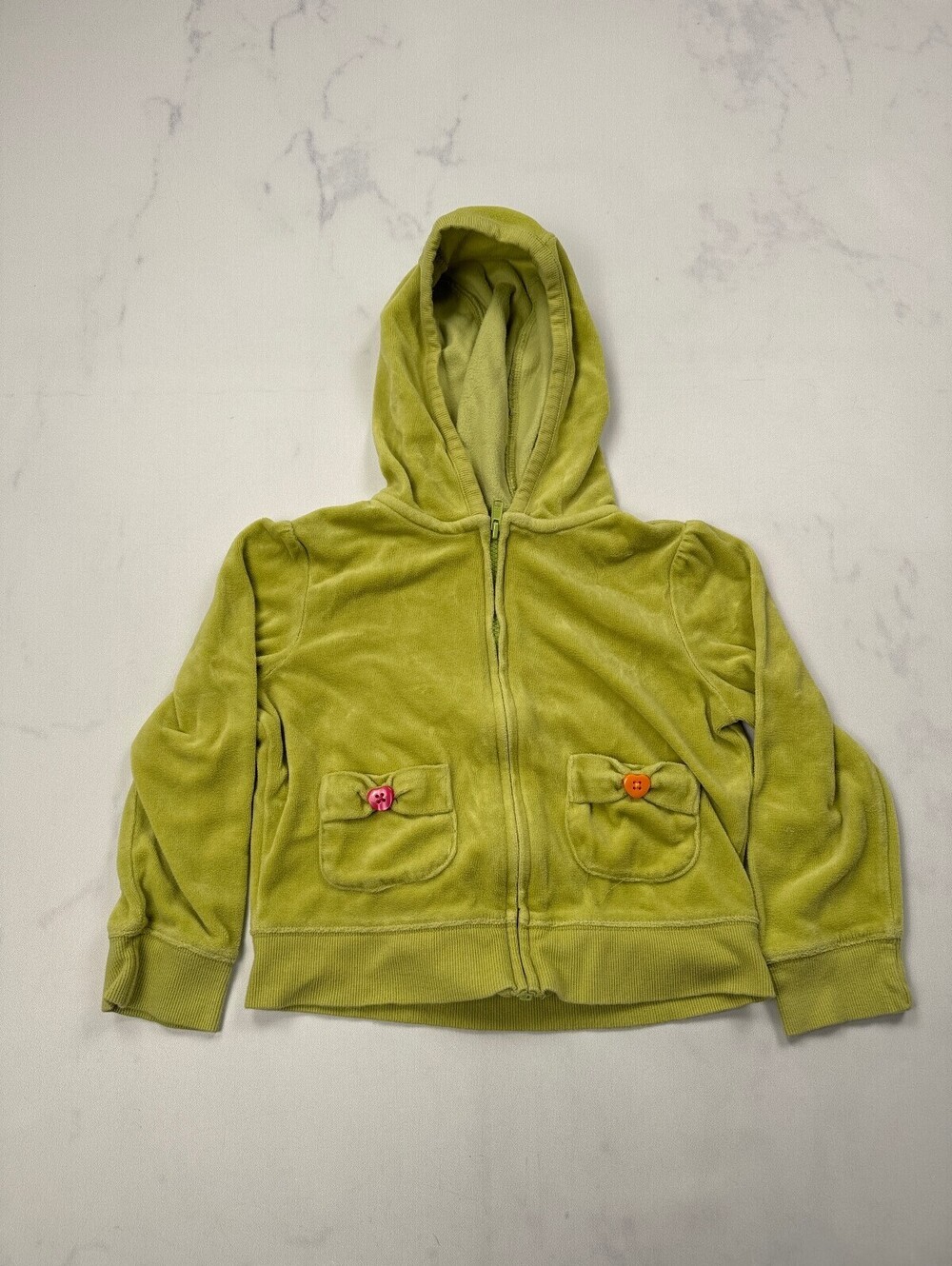 Gymboree Hoodie Sweatshirt Green 2000s VTG Cozy Weekend Ready - Girls 6